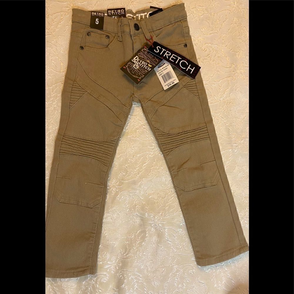 Retro Stretch Premium Denim Khaki Pants Size:5